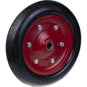 Wheel series 350mm black rubber on pressed steel centre 25mm bore hub length 70mm ball bearings 350kg
