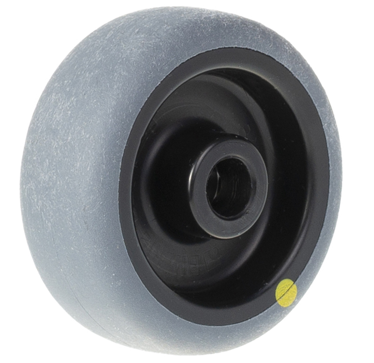 TPA 50/8G-ELS 50mm electrically conductive grey thermoplastic rubber on polypropylene centre 8mm bore hub length 22mm plain bearing 30kg