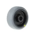 TPA 50/8G-ELS Wheel series 50mm electrically conductive grey thermoplastic rubber on polypropylene centre 8mm bore hub length 22mm plain bearing 30kg