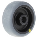 Wheel series 50mm electrically conductive grey thermoplastic rubber on polypropylene centre 8mm bore hub length 22mm plain bearing 30kg