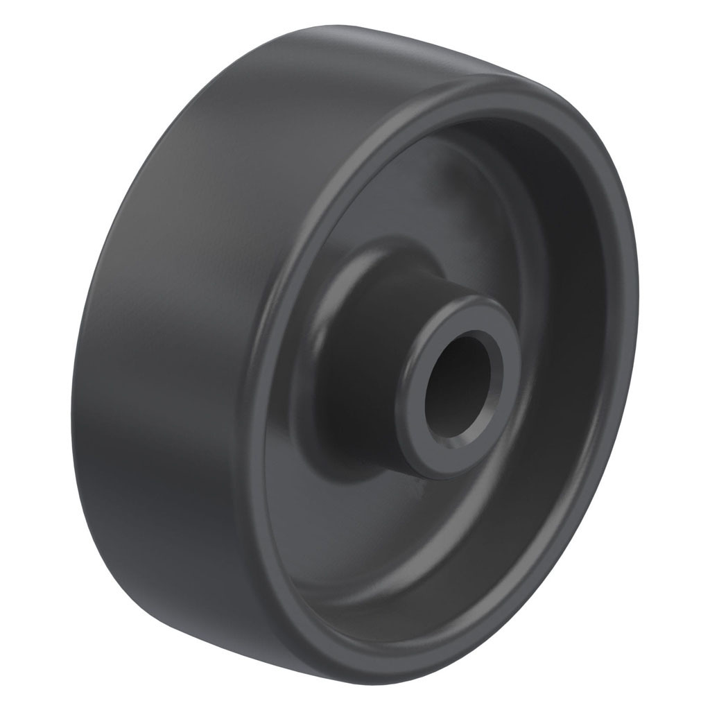 Wheel series 50mm black polypropylene 8mm bore hub length 22mm plain bearing 30kg