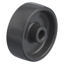 Wheel series 50mm black polypropylene 8mm bore hub length 22mm plain bearing 30kg