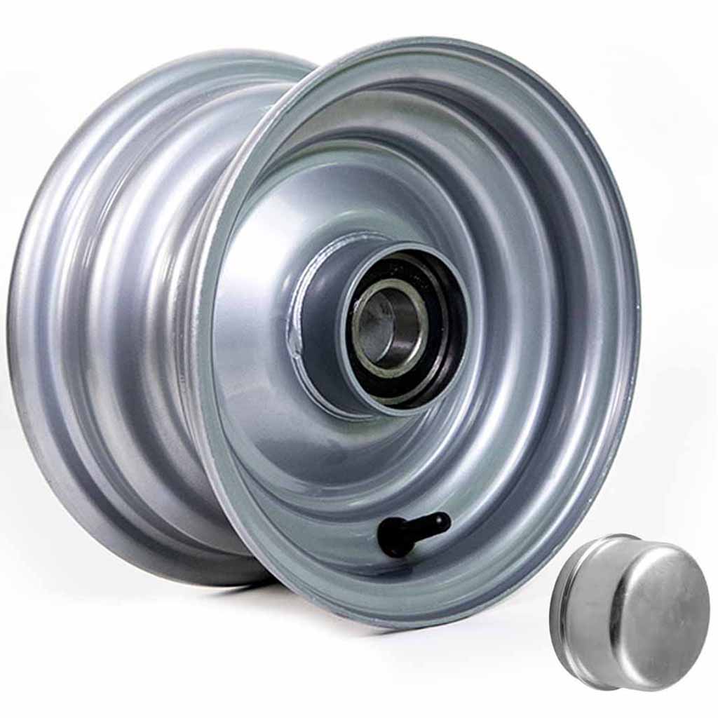 7.00x8 Wheel rim 25mm ball bearing, 52mm hub length, Silver