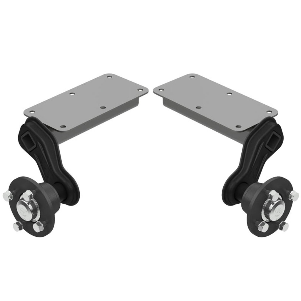 750kg Suspension Units, with 4/100 hubs fitted (pair)