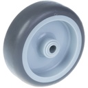 Wheel series 75mm grey thermoplastic rubber on polypropylene centre 8mm bore hub length 28mm plain bearing 60kg