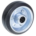A-A01-80 80mm black rubber on pressed steel centre 14mm bore hub length 39mm roller bearing 70kg