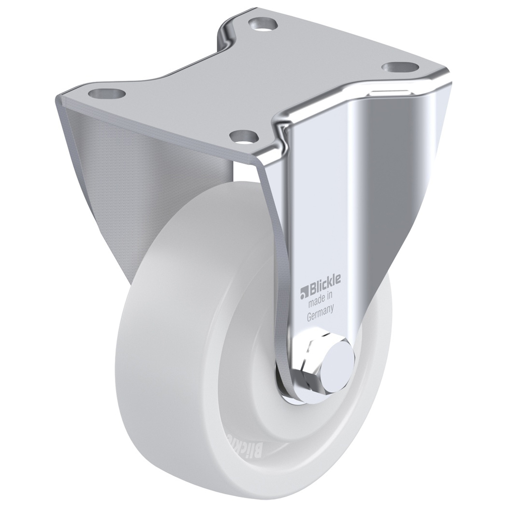 BH-SPO 100K-1, 100mm fixed top plate 100x85mm castor with nylon ball bearing wheel 500kg