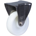800SS series 150mm stainless steel fixed top plate 140x110mm castor with nylon plain bearing wheel 800kg