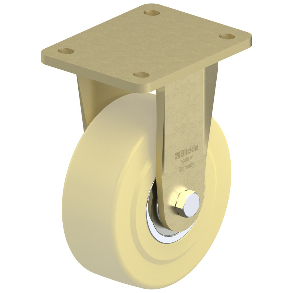BS-GSPO 150K-35 150x55mm fixed top plate 175x140mm castor with cast nylon ball bearing wheel 2500kg.