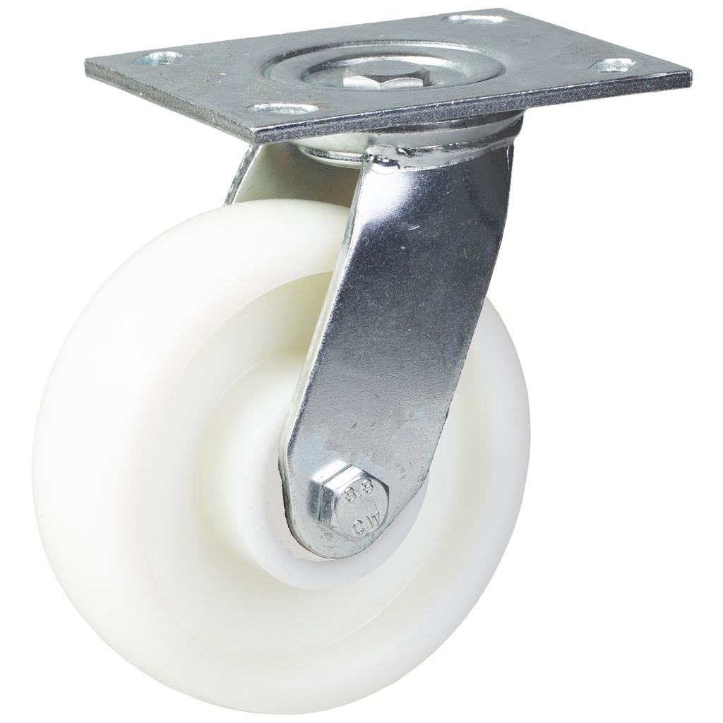 500 series 150mm swivel top plate 140x110mm castor with nylon plain bearing wheel 500kg
