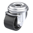 LRA-POA 35G, 35mm swivel bolt hole 10mm castor with nylon plain bearing wheel 75kg