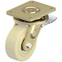 LS-GSPO 150K-35-ST 150x55mm swivel/brake top plate 175x140mm castor with cast nylon ball bearing wheel 2500kg.