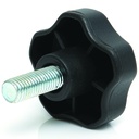 M10x25 thermoplastic lobe knob (Zinc thread)