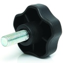 M8x20 thermoplastic lobe knob (Zinc thread)