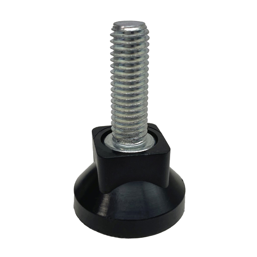M8x25 Zinc plated rigid levelling foot 25mm plastic base 100kg