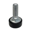M10x25 Zinc plated rigid levelling foot with 25mm plastic base 500kg