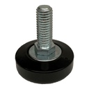 M10x25 Zinc plated rigid levelling foot with 37.5mm plastic base 750kg