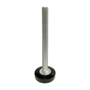 M10x100 Zinc plated rigid levelling foot with 37.5mm plastic base 750kg