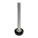 M12x100 Zinc plated rigid levelling foot with 37.5mm plastic base 750kg