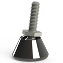 M6x25 Zinc plated levelling foot 25mm plastic base 50kg