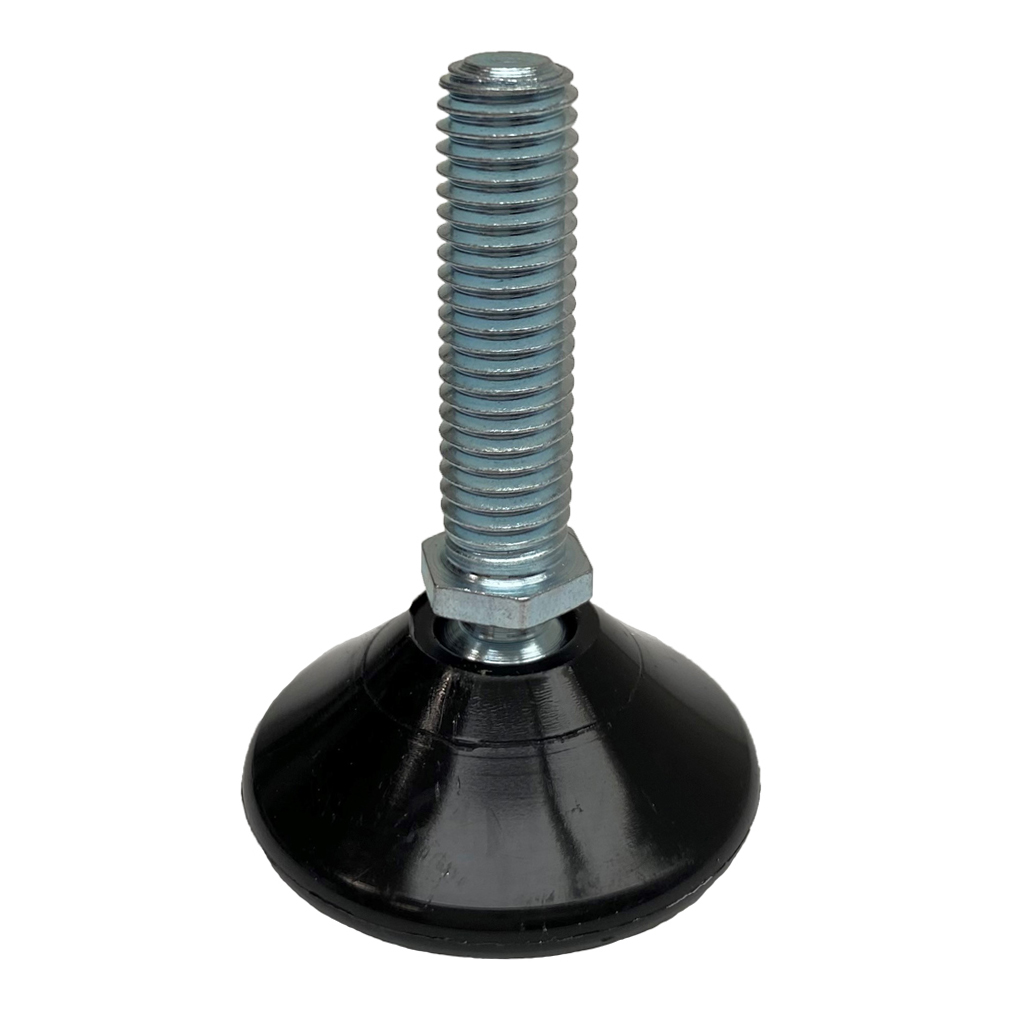 M10x37 Zinc plated tilting levelling foot with 40mm plastic base 100kg