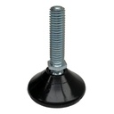 M10x37 Zinc plated tilting levelling foot with 40mm plastic base 100kg