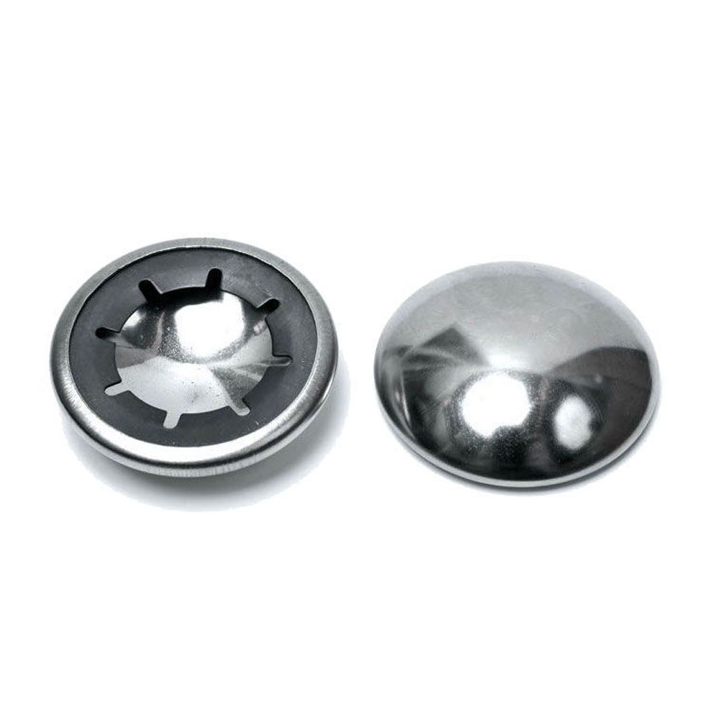 20mm Stainless steel capped starlock fastener (fastener is spring steel)
