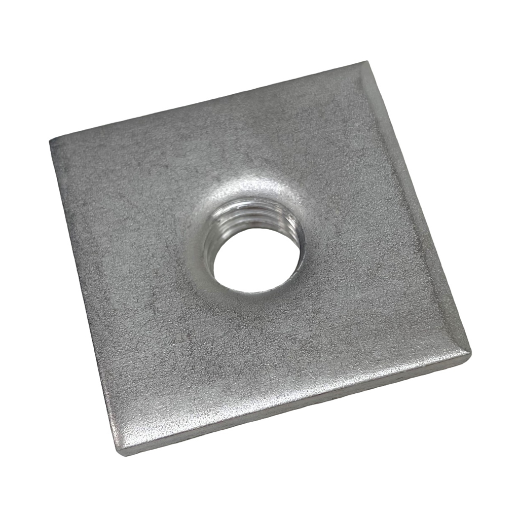 40x40x3mm M16 stainless steel weld on plate AISI 304/A2