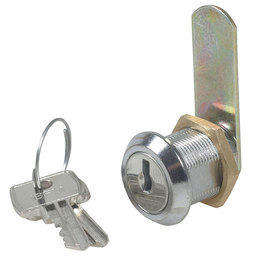 Cylinder cam lock with brass nut (30mm thread length)