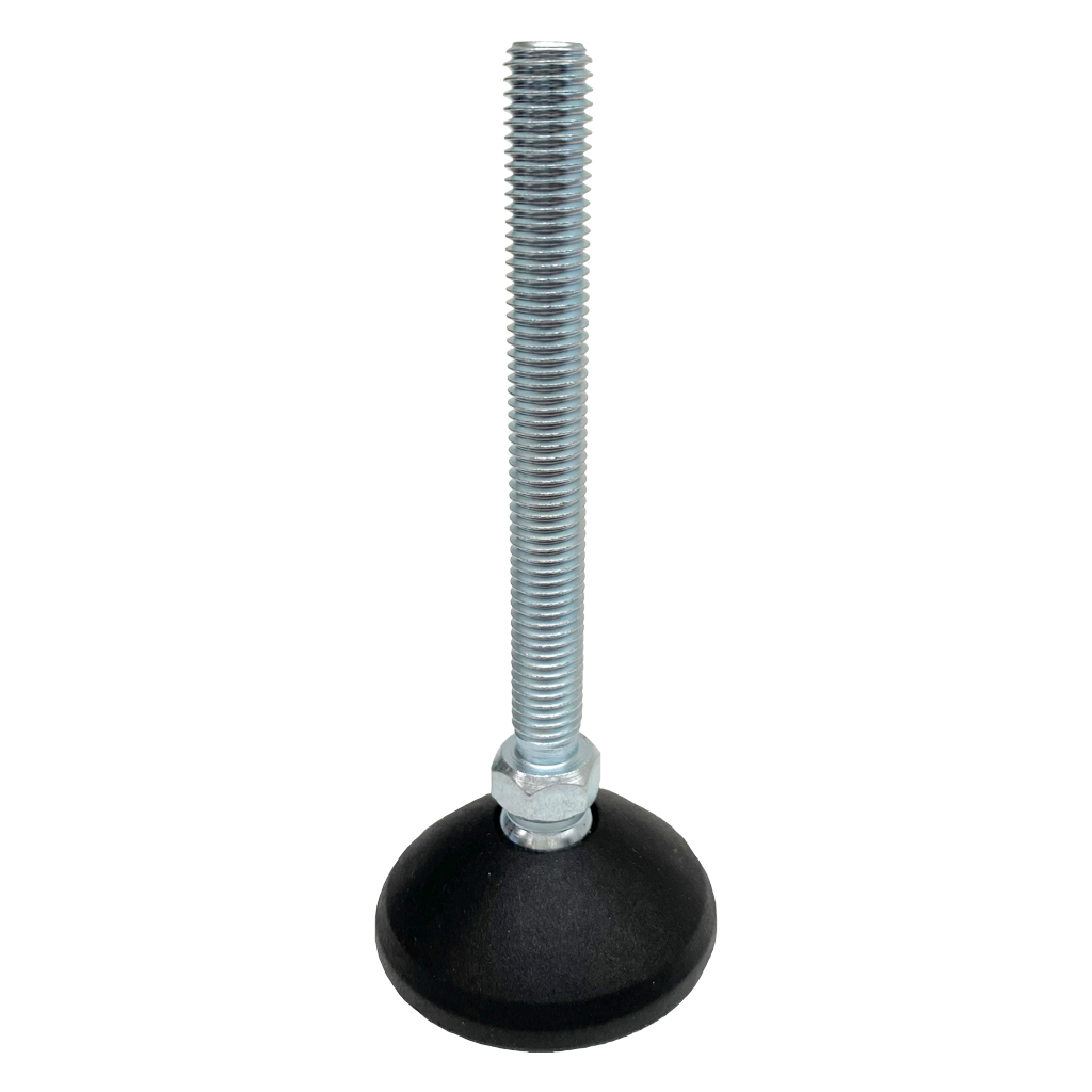 M10x90 Zinc plated tilting levelling foot with 50mm plastic base 470kg
