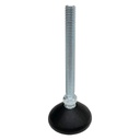 M10x90 Zinc plated tilting levelling foot with 50mm plastic base 470kg