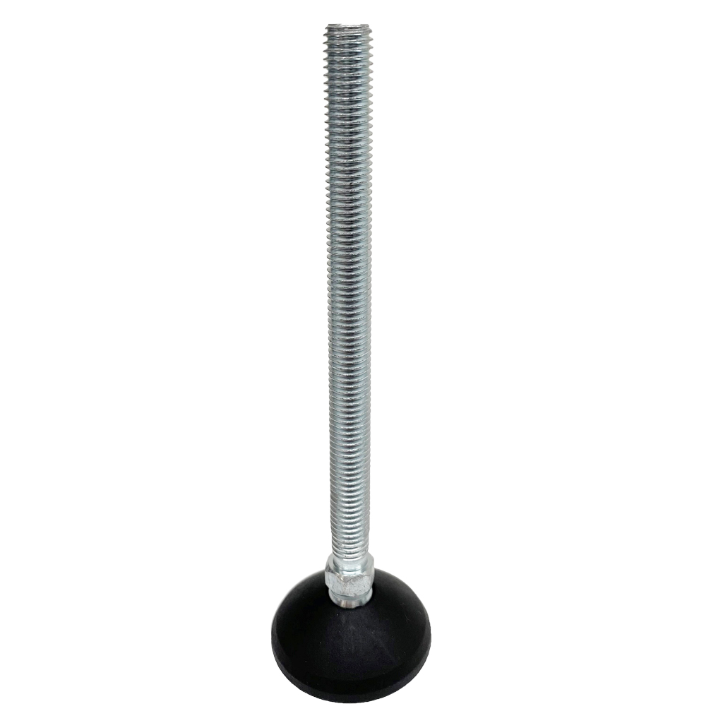 M12x150 Zinc plated tilting levelling foot with 50mm plastic base 470kg