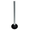M12x150 Zinc plated tilting levelling foot with 50mm plastic base 470kg