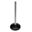 M12x150 Zinc plated tilting levelling foot with 80mm plastic base 750kg