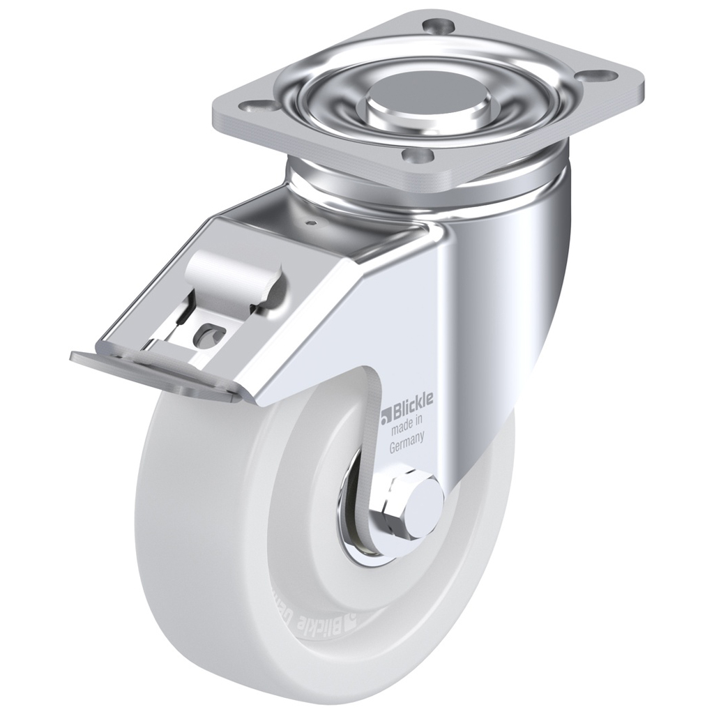 LH series 125mm swivel/brake top plate 100x85mm castor with nylon ball bearing wheel 700kg