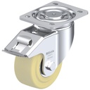 LH-GSPO 125K-FI 125mm swivel/brake top plate 140x110mm castor with cast nylon ball bearing wheel 900kg.