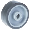 Wheel series 50mm grey thermoplastic rubber on polypropylene centre 8mm bore hub length 23mm plain bearing 40kg