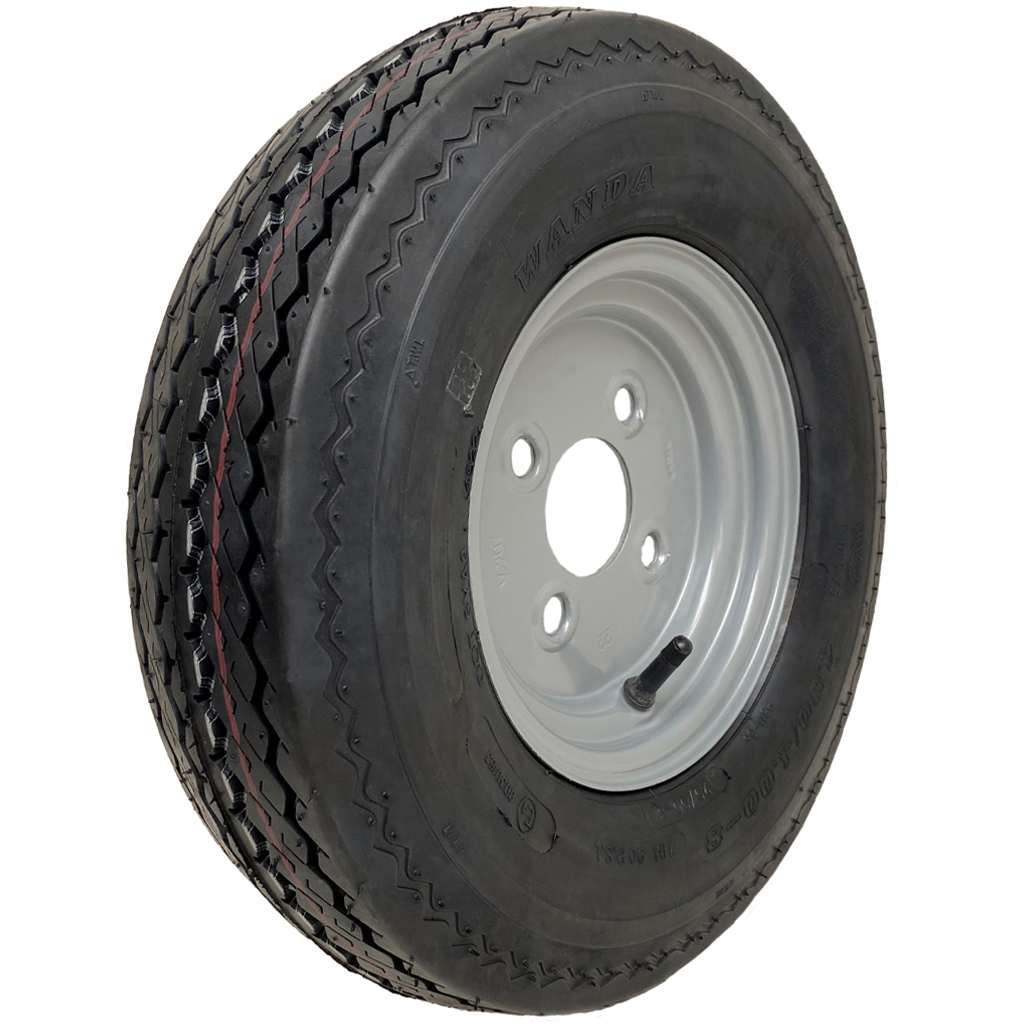 4.80/4.00-8 (120/90-8) 6ply Journey trailer wheel & tyre assembly 4/100/60