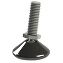 M8x25 Zinc plated levelling foot 25mm plastic base 50kg