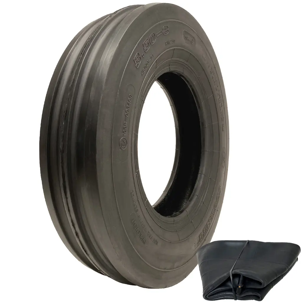 3.50x8 4pr 3-Rib tyre & tube set TR13 (Hay rake)