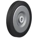 SE 400/35K-Z Wheel series 400mm black elastic rubber on welded steel centre 35mm bore hub length 75mm ball bearings 900kg