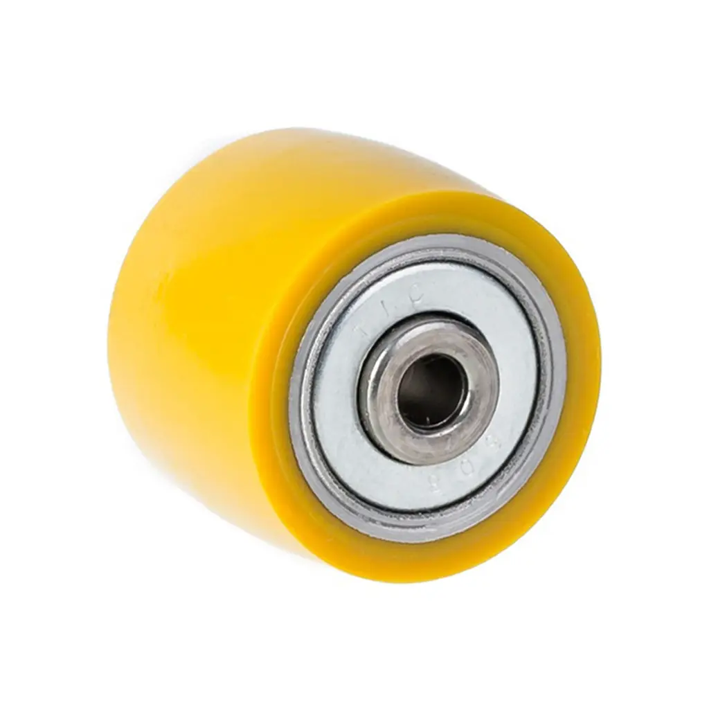 VSTH 35/6K Wheel series 35x27mm yellow Extrathane® polyurethane on steel centre 6mm bore hub length 30mm ball bearing 100kg