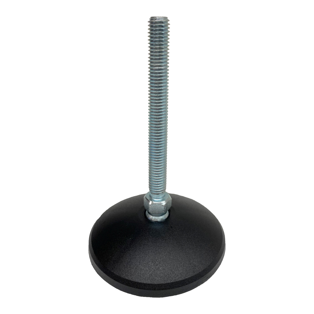 M10x90 Zinc plated tilting levelling foot with 80mm plastic base 470kg