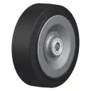 SE 252/25K Wheel series 250mm black elastic rubber on welded steel centre 25mm bore hub length 90mm ball bearings 1000kg