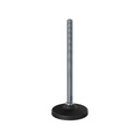M16x230 Stainless levelling foot 100mm plastic base 1250kg AISI 304/A2