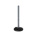 M16x230 Stainless levelling foot 100mm plastic base with holes 1250kg AISI 304/A2