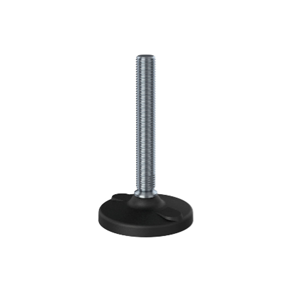 M20x150 Stainless steel levelling foot 100mm plastic base & fixing holes 1500kg AISI 304/A2