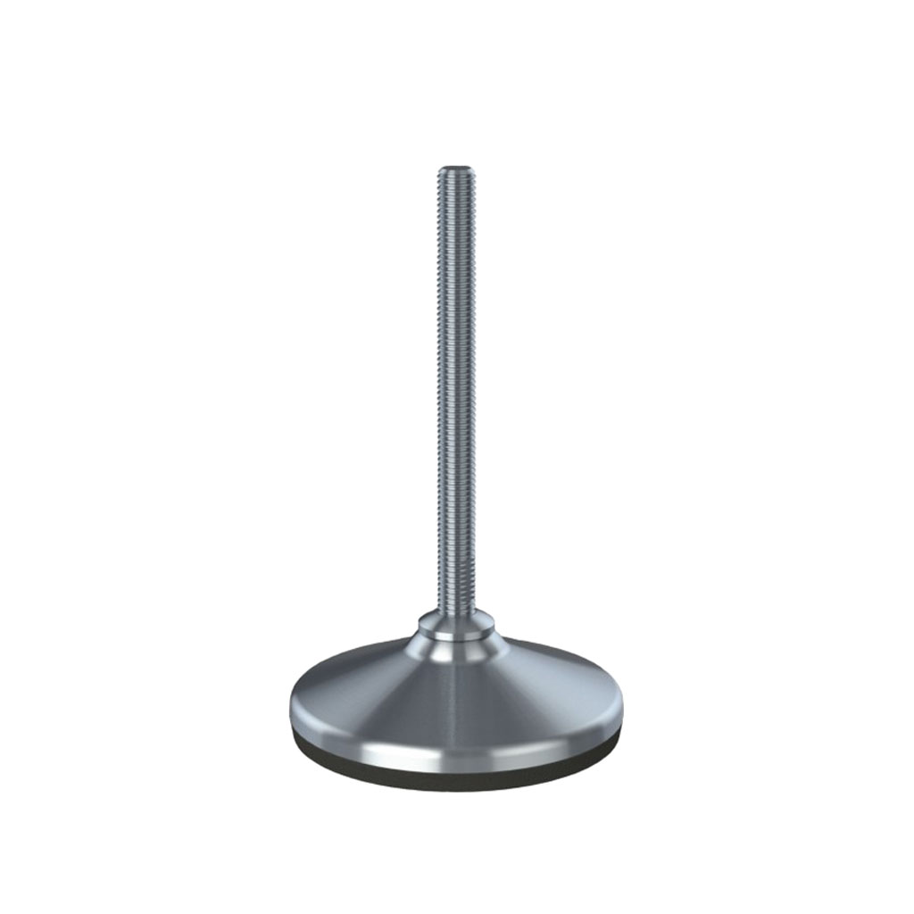 M20x150 Stainless levelling foot 105mm stainless base with anti-vibration rubber pad 2200kg AISI 304/A2