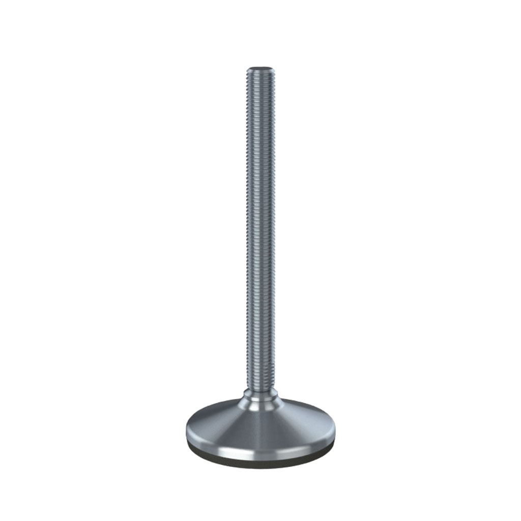 M20x230 Stainless levelling foot 105mm stainless base with anti-vibration rubber pad 2200kg AISI 304/A2