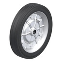 V 302/25-50R Wheel series 300mm black rubber on pressed steel centre 25mm bore hub length 50mm roller bearing 300kg